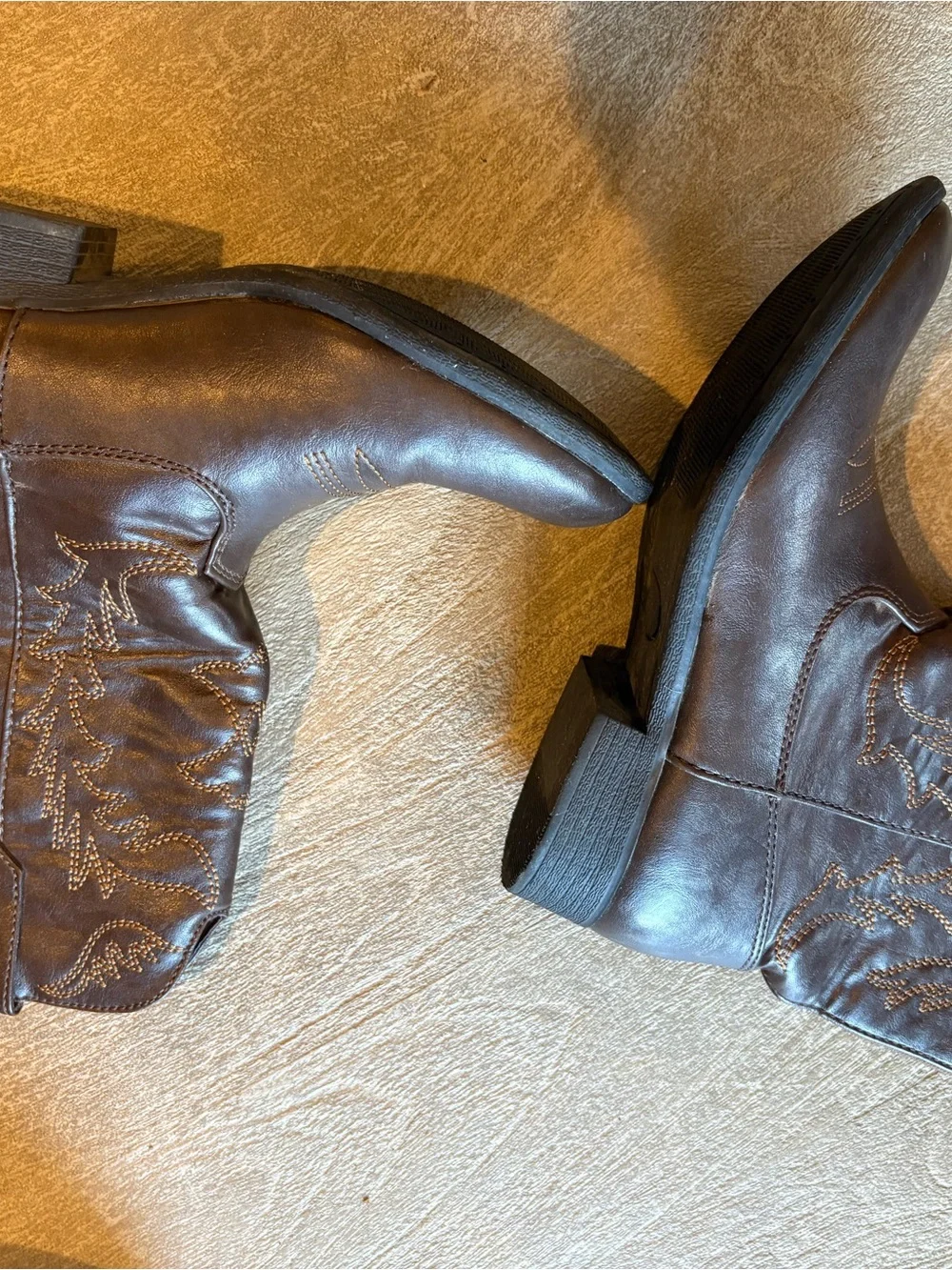 Dream Pairs Brown Kids Cowboy Boots